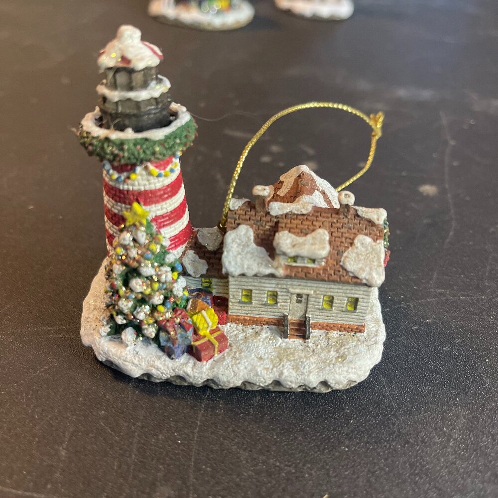 AS IS-Danbury Mint West Quoddy Head ME Lighthouse Ornament Illuminate (123)